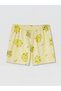 Lcw Kids Yellow Crew Neck Girls' Pajamas Set with Shorts - 6