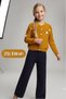 Girl's Daisy Embroidered Cardigan Knitwear Trousers Double Set