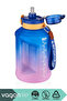 1600ml Double Color Motivational Water Bottle with Carrying Strap and Handle Sticker - 2