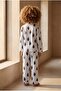Girl's Teddy Patterned Pajama Set with Pockets Blue - 3