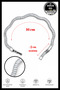 Zircon Stone Curved Waterway Bracelet |   316L Steel |   16+2 cm Adjustable |   Women's Jewelry Accessory - 4