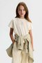 Nk Girl's Bouget Print Short Sleeve T-Shirt 8-14 Years Cream - Green