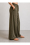 Cotton Muslin Fabric Summer Sweat-Repellent Cotton High Waist Wide Leg Palazzo Women's Trousers - 3