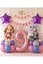 Paw Patrol Skye and Everest Concept 9Th Birthday Party Balloon Set