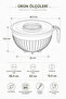 Linea Mixing Bowl and Rice Strainer 3 Liters – with Lid, Durable and Practical Kitchen Utensil Gray - 8