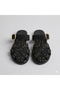 (Park Moda) Trok Detailed Closed Toe Casual Women's Slippers Black - 3