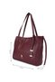 Burgundy Women's Shoulder Bag Us26589 - 3