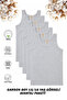 Özkan 0801 5-Pack Boys' Waiter Style Cotton Ribbed Fabric Flexible Comfortable Undershirt with Size Options - 3