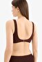 Regular Fit Wrinkled Textured Brown Bikini Top E0206Ax25Sm - 5
