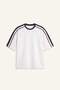 Loose Fit Crew Neck Short Sleeve Ecru T-Shirt G6484Ax26Sm