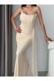 Stone Strapless Ruched Draped Long Evening Dress - 5