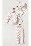 Baby Girl Heart Ruffle Cotton 2-Piece Top and Bottom Set - White - 3