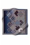 100% Twill Silk Kazakayaklı Ve E Plaid D Patterned Indigo - Cream Colored 90X90 Scarf Sewing Shape: Hand Sewing - 7