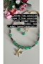 Design/Natural Stone Green-Brown Starfish Earrings-Necklace - 4
