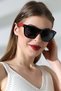 Women's polarized wayfare black-red sunglasses 23045-3 c0209 p - 5