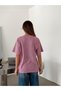 Perforated Washed T-Shirt - Lilac - 7