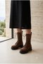 Genuine Leather Brown Suede Long Lace-Up Women's Boots – Trendy Thick Sole Casual and Stylish Model - 3
