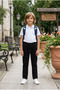 School Children's Trousers with Elastic Waist, 100% Cotton - 3
