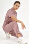 Dusty Rose Retro Women's Doctor Nurse Medical Scrubs Set Luxury Lycra Fabric - 4