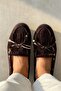 Softee Brown Genuine Leather Loafer - 5