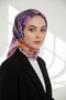 100% Twill Silk Floral Patterned Cream - Orange Colored 90X90 Scarf Sewing Shape: Hand Sewing - 4