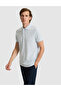 Light Blue Slim Fit 100% Cotton Buttoned Polo Collar Basic T-Shirt 50306448-Vr095 - 3