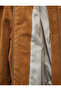 Long Sleeve Zippered Oversize Faux Suede Bomber Jacket - 8