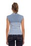 Wt353 polo neck striped knitwear women's t-shirt - 3