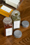 12-Piece Silver Lid White Label Glass Spice Rack Set - Clear-Plexi Stand Mh02Slvr12 - 6