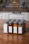 12-Piece Glass Spice Rack Set with Lid White Label Glass Spice Rack Set-Mh00Slvr12