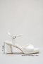 Women's Bridal Shoes Platform Buckle Wedding Sandals White - 2