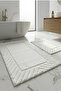 Bathroom Mat Set of 2 |   Machine Washable |   Stain-Resistant Toilet Set 60X100-40X60Cm - 2