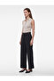 Half Buttoned Sleeveless Polo Neck Knitwear Top