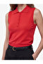 Half Button Polo Collar Sleeveless Knitwear Undershirt T-Shirt - 4