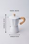 White Moka Pot Coffee Pot 360 ml 6 Cups – Stovetop Espresso Coffee Brewing Pot and Coffee Pot 6 Cups - 2