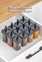 1100 12-Piece Sliding Self-Spoon Sealed Lid Labeled Spice Rack Set - Storage Container - 6