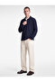 Cotton Long Sleeve Half Zip Polo Neck Sweatshirt - 3