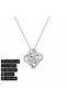 Sparkling Stone Steel Necklace Gift Women Silver Color 316L Stainless