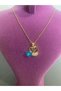 Swan Figured Blue Stone Zircon Detailed Gold Color Women's Steel Necklace Elegant Stylish Design - 9