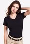 Women's 2-Piece V-Neck Short Sleeve Cotton Modal Flexible Undershirt - 2-Piece Advantage Pack - 2