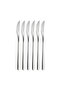 Bead 6 Piece 18/10 Stainless Steel Dinner Knife Set Platinum