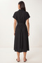 Belted Summer Ayrobin Shirt Dress Lgx0009 Black - 5