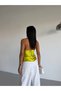 Women's Pistachio Green Halter Neck Satin Fabric Backless Blouse Hzl26W-Fry123801 - 3