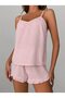 Women's Pon Pon Detailed Rope Strap Blouse Shorts Aerobin Two-Piece Set - 3