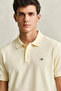 Men's Yellow Regular Fit Logo Polo Neck T-Shirt - 2