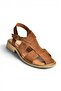 Y291880002 Tan Genuine Leather Suede Women's Sandals - 7