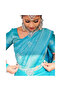 Blue Kanjivaram Soft Lichi Silk Banarasi Saree with Blouse Piece - MAF3110 - 2