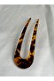 Bone U Pin Knotting Clip with Brown Shells Makes Hair Easily Knotted When Heat Is Applied. - 2