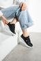 Black White Women's Men's Unisex Sneaker Thick Sole Comfortable Daily Sports Shoes 511 - 2