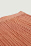 Peach Thin Pleated Glittery Long Skirt - 6